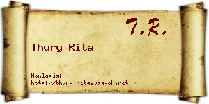 Thury Rita névjegykártya